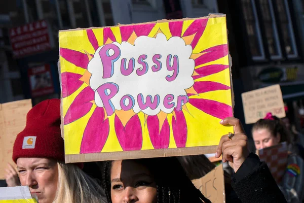 Pussy Power Women March Demonstration Amsterdam Netherlands 2022 —  Fotos de Stock