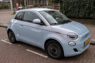 Fiew Fiat 500 Sharenow Kiralık Araba Amsterdam 28-3-2022 Hollanda