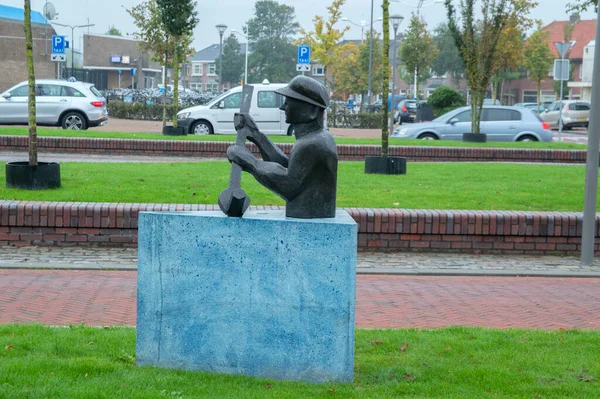 Statue Ambachten Monteur Den Helder Netherlands 2019 — Stock Photo, Image