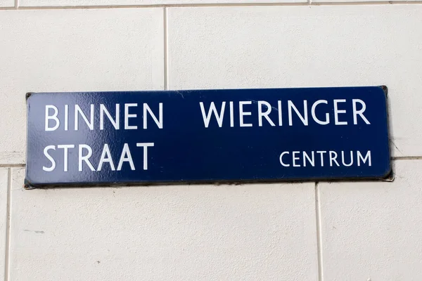 Street Sign Binnen Wieringerstraat Amsterdam Нідерланди 2022 — стокове фото
