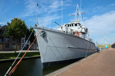 Savaş gemisi HR. Hoogeveen Willemsoord Kompleksi 'nde Den Helder, Hollanda 23-9-2019