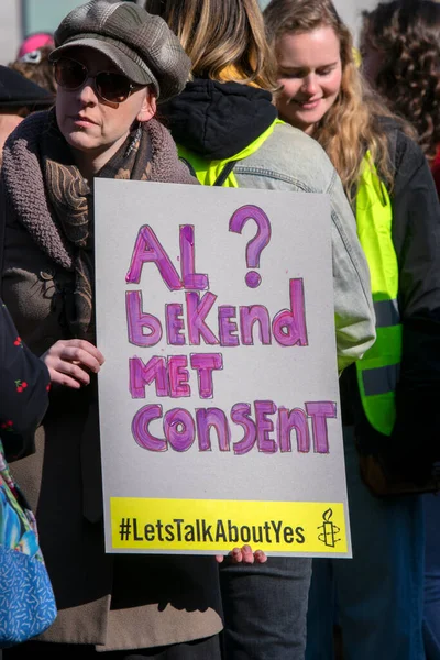 Amsterdam Kadınlar Yürüyüş Gösterisi 2022 — Stok fotoğraf