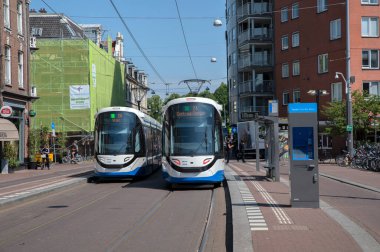 Amsterdam 'da 2 Tramvay 24 Hollanda 24-6-2022