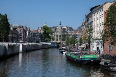 Amsterdam 'daki Muntsluis Köprüsü' nden Görüntü Hollanda 23-6-2022