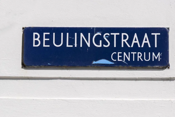 Straßenschild Beulingstraat Amsterdam Niederlande 2022 — Stockfoto
