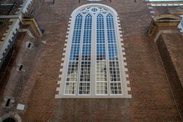 Janela Igreja Zuiderkerk Amsterdã Holanda 2022 — Fotografia de Stock