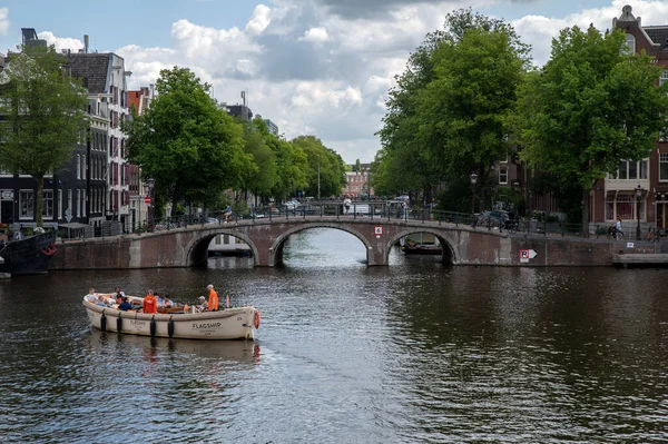 Flagship Canal Cruise Boat Amsterdam Netherlands 2022 — 图库照片