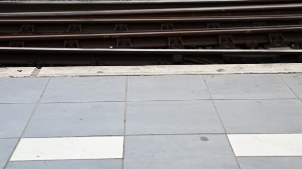 Edge Platform Central Train Station Amsterdam Netherlands 2022 — ストック動画