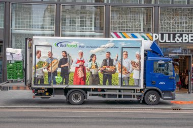 Amsterdam 'da Bir Bidfood Truck Hollanda 18-3-2019