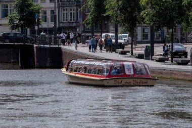 Backside Hof Van Holland Cruise Boat Speeding At Amsterdam The Netherlands 28-6-2022