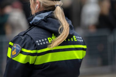 Backside Of A Policewoman At Amsterdam The Netherlands 2018