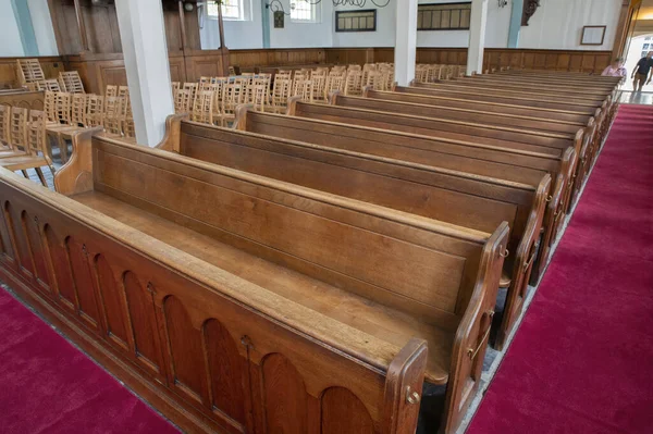 Benches English Reformed Church Begijnhof Amsterdam Netherlands 2022 — Stok fotoğraf