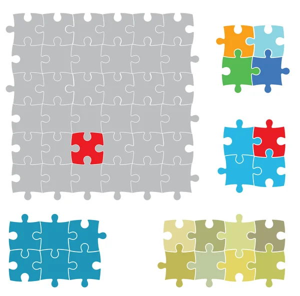 çeşitli bulmacalar bir dizi