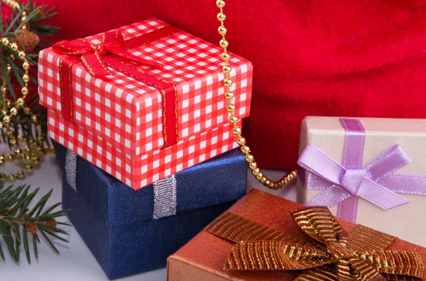 Kerstcadeaudozen — Stockfoto