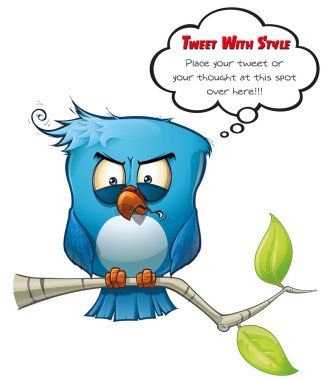 Tweeter Blue Bird Vicious clipart