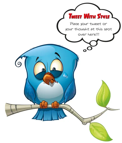 Tweeter Blue Bird Emocional —  Fotos de Stock