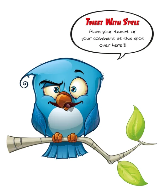 Tweeter pájaro azul inteligente — Foto de Stock