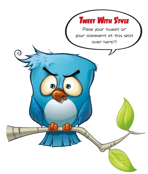 Výškový modrý pták hněvivý — Stock fotografie