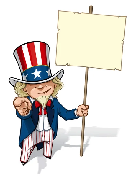 Uncle Sam "I Want You" Placard — Stock Photo, Image