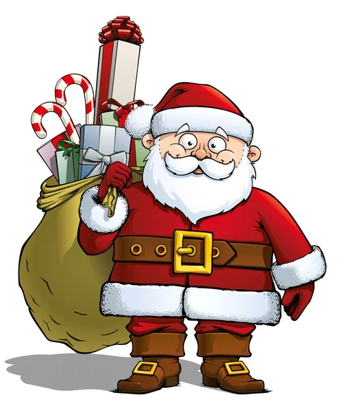 Santa Carrying aGift Sack — Stock Photo, Image