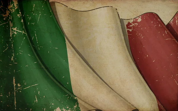 Italské vlajky starý papír — Stock fotografie