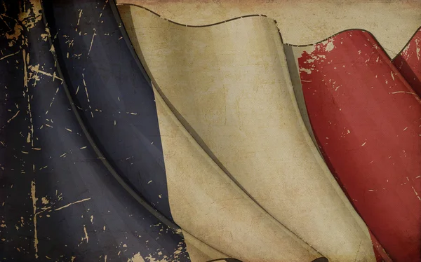 Franse vlag oud papier — Stockfoto