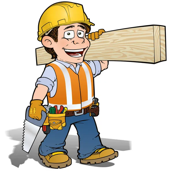 Εργαζόμενος κατασκευή--ξυλουργός — Φωτογραφία Αρχείου