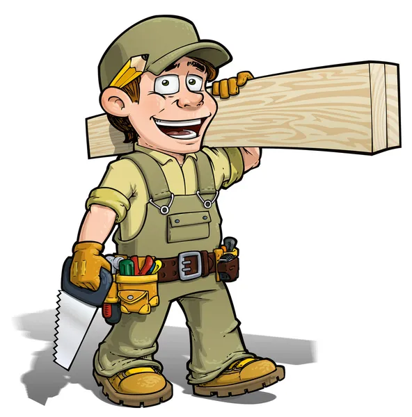 Handwerker - Tischler khaki — Stockfoto