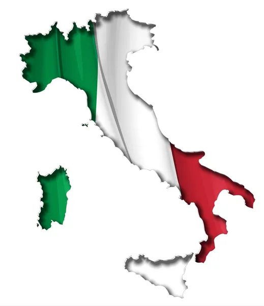 Italienska karta-flagga — Stock vektor