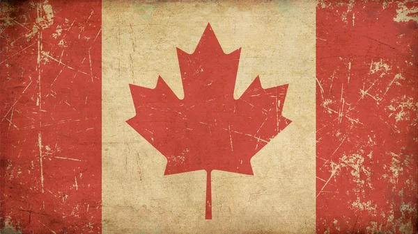 Kanada yaşlı düz bayrağı — Stok fotoğraf