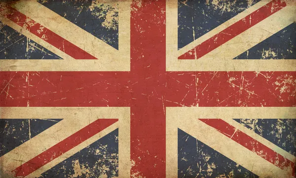 UK Aged Flat Flag — Stock Photo, Image