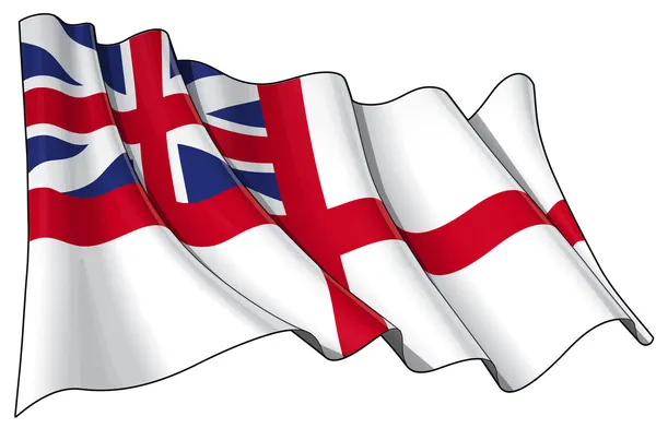 Britse Marine vlag 1606-1801 (de koning kleuren) — Stockfoto