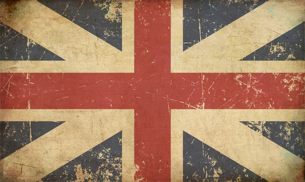 Union Jack 1606-1801 (die Farben des Königs) flach gealtert — Stockfoto
