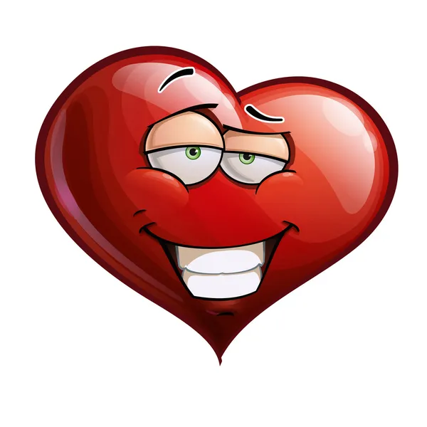 Heart Faces - Smug — Stock Vector