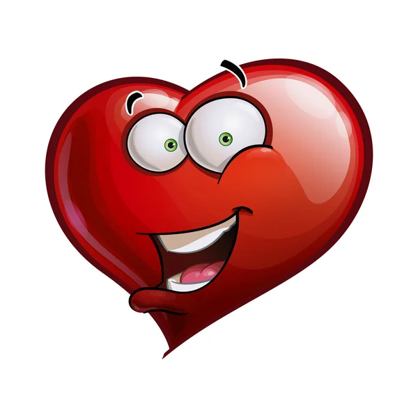 Corazón se enfrenta a felices emoticonos - Infierno — Vector de stock