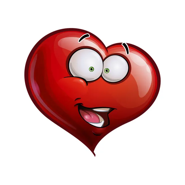 Corazón se enfrenta a felices emoticonos - Hola — Archivo Imágenes Vectoriales