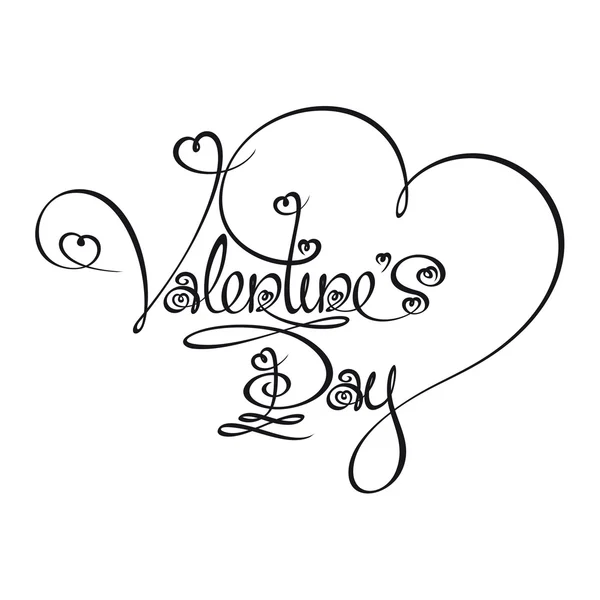 Caligraphic Text - Valentines Day — Stock Vector