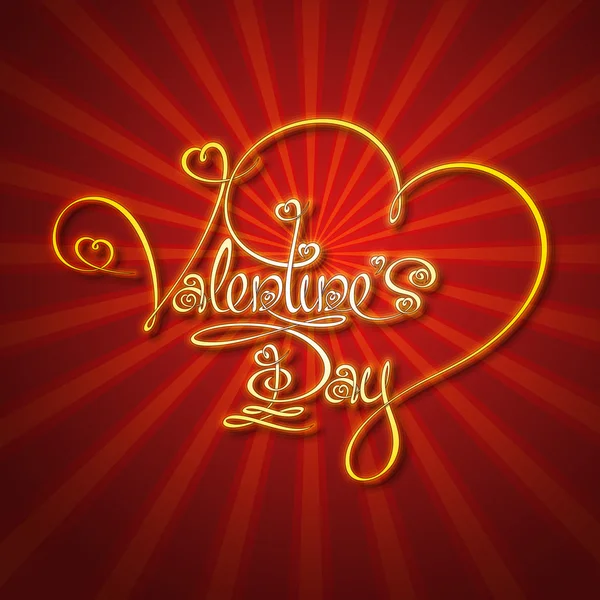 Glamorous Gold - Valentines Day — Stock Vector