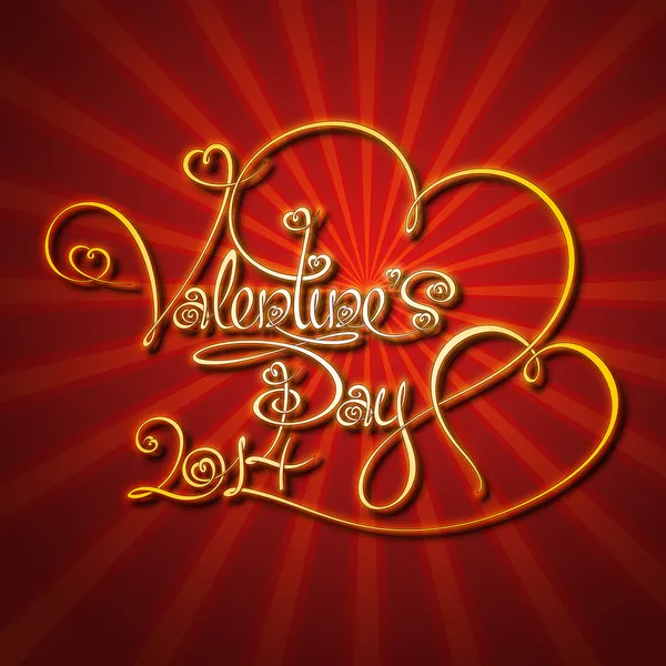 Glamorous Gold - Valentines Day — Stock Vector