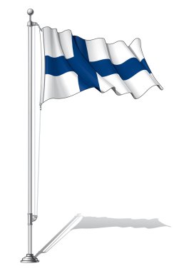 Flag Pole Finland clipart