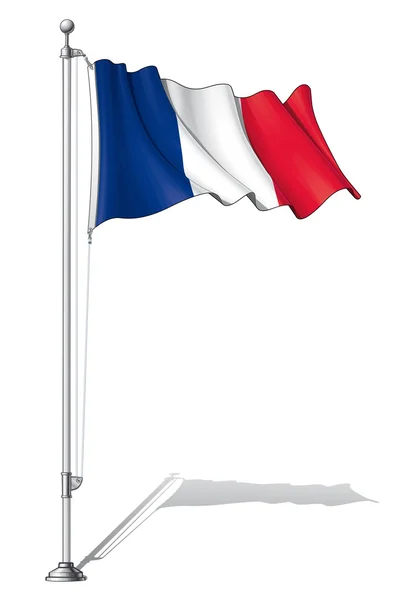 Bandera Pole France — Vector de stock