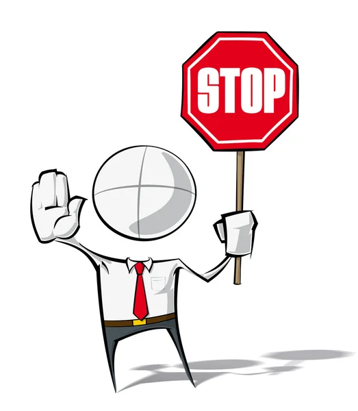 Simple Business People - Stop — Stock Vector