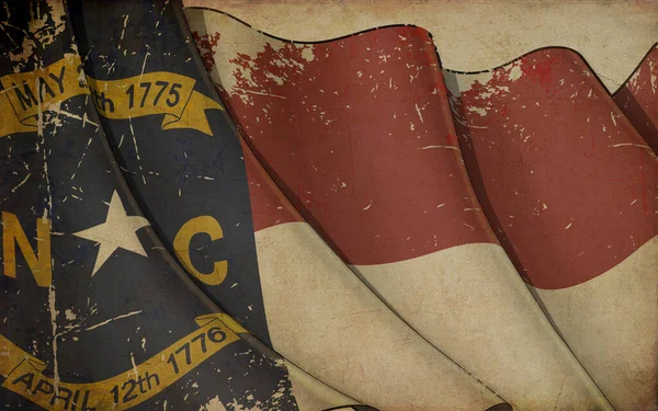 カロライナ州旗を振って印刷された古い紙の背景イラスト — ストック写真