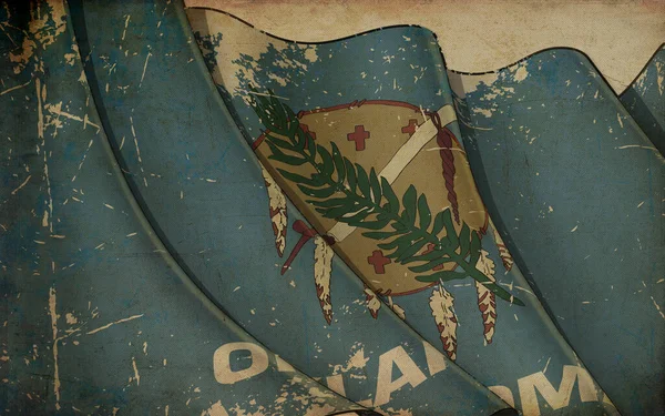 Hintergrundillustration Eines Alten Papiers Mit Dem Abdruck Einer Wehenden Flagge — Stockfoto