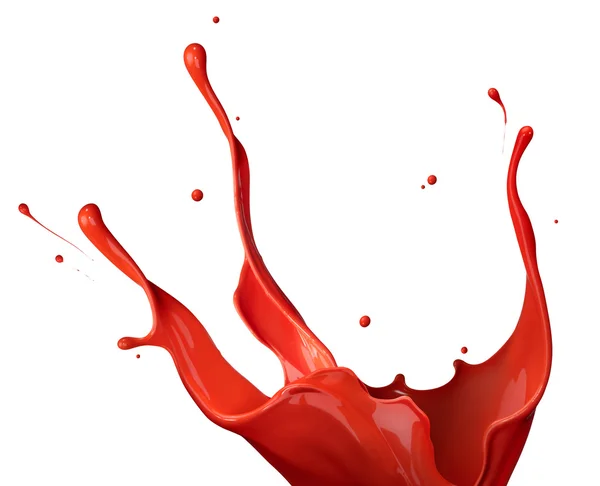 Kırmızı boya splash — Stok fotoğraf