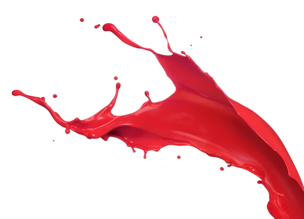 Червона фарба сплеск — стокове фото