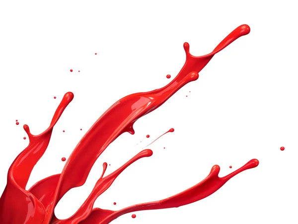 Vörös festék splash — Stock Fotó