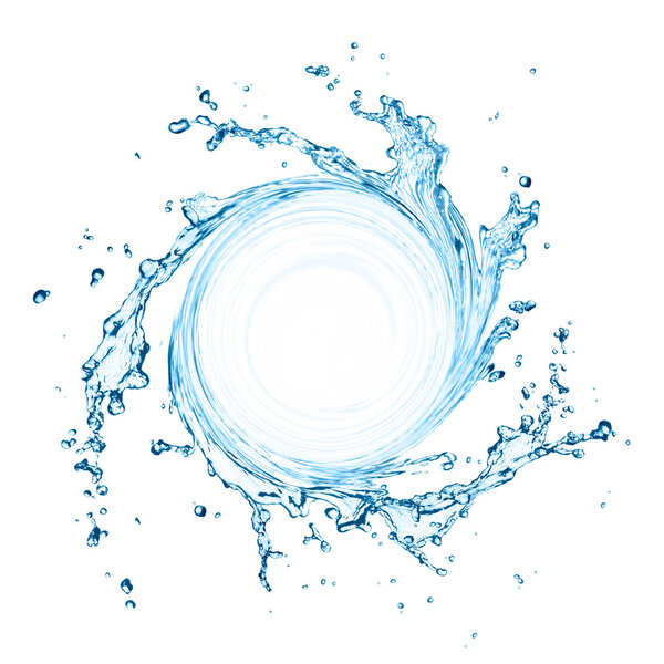 Spruzzi d'acqua vorticosi — Foto Stock