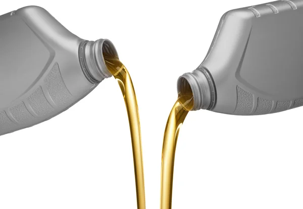 Pouring engine oil — Stock Photo, Image