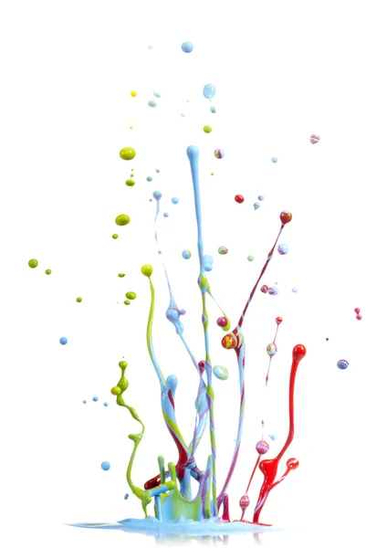 Mixed colors paint splash — Stock Photo, Image